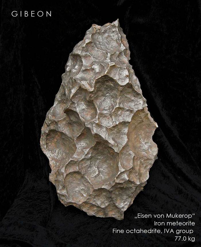 riesiger Gibeon Eisenmeteorit, 77 kg
