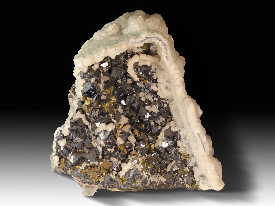 Sphalerit, Pyrit, Calcit