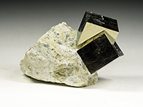 Pyritw�rfel auf Matrix